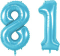 Number 81 Balloons for 81st Birthday Party Decorations, 0-100 Large No.81 by Joycard
