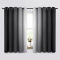 Yakamok Ombre Curtains Black and Greyish White by Yakamok