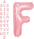 SUWEN 40 Inch Pink Large F Letter Balloons Big Foil Helium A-Z | Jumbo Mylar by SUWEN