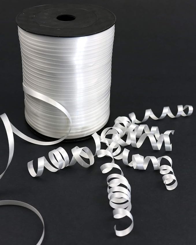 500 Yards White Curling Ribbon – Waterproof Balloon Ribbon - Image 2
