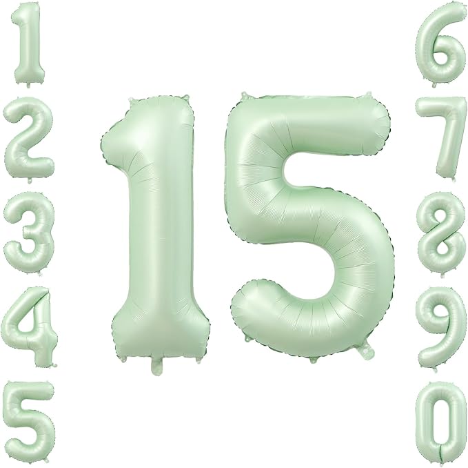 Olive Green Number 15 Balloon 40 Inch, Sign by Unknown