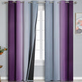 Purple and Grey Ombre Blackout Curtains 102 Inches Long by ESTELARTEXTILER
