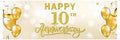 WeBenison Large Happy 10th Anniversary Banner 10 Wedding Anniversary Retirement by WeBenison