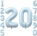 Baby Blue Number 20 Balloon 40 Inch, Foil Digits Milestone Party Supplies | by Unknown