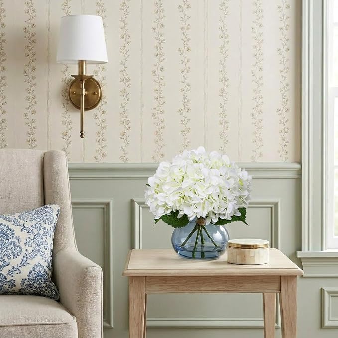 Hollyone White Hydrangea Artificial Flowers - Image 6