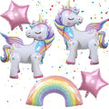 5 Pcs Self Standing Unicorn Balloons by DUILE