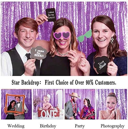 Eternal Beauty Lavender 3mm Sequin Backdrop 8x8 Ft - Image 4