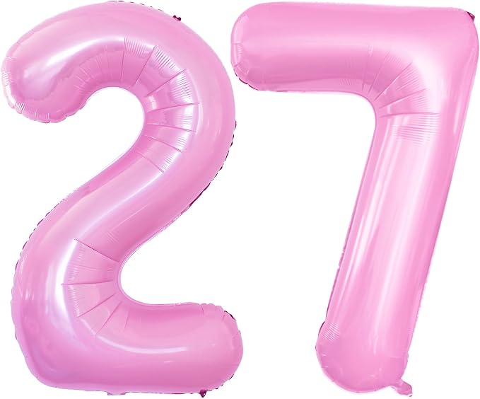 Number 27 Balloons for 27th Birthday Party Decorations, 42 Inch Jumbo Foil by GOER