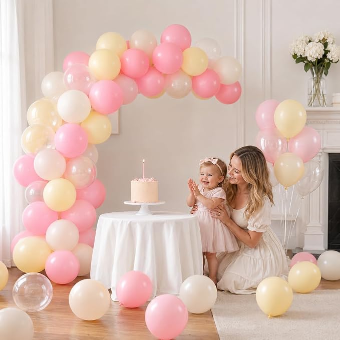 Pink and Yellow Balloons, 12 Inch Pastel Balloon - Image 5