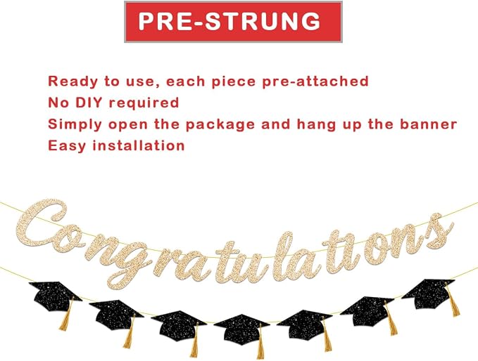 Mastered Graduation Congratulations Banner Party Decorations, 2026 Graduates - Image 2