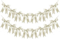 2 Strings of 16PCS Ivory White Bow Garland Banner Decoration, Pre-Strung Satin by Unknown