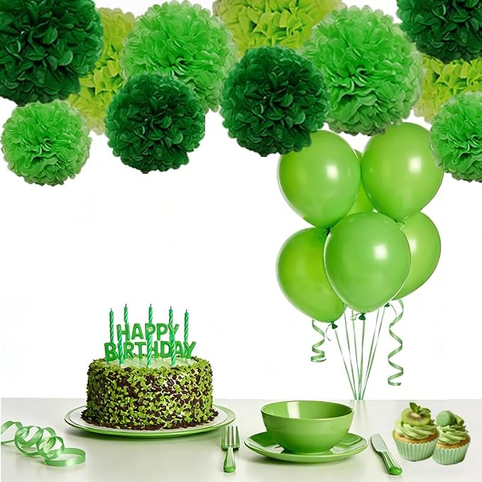 18pcs Decorative Tissue Paper Pom Poms of 14in - Image 8