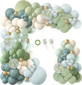 150Pcs Dusty Blue Sage Green Balloon Arch Kit by iloveallfamilymagic