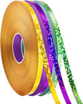 3 Rolls Sparkling Curling Ribbon, Mardi Gras Curling Ribbon by PendantofLuck