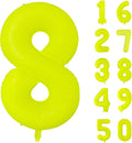 Fluorescent Yellow Number Balloon 40 inch Giant Foil Helium Balloons Yellow by Yeodong