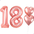 Rose Gold 18th Birthday Decorations, 40 inch Large 18 Balloon Numbers by Unknown