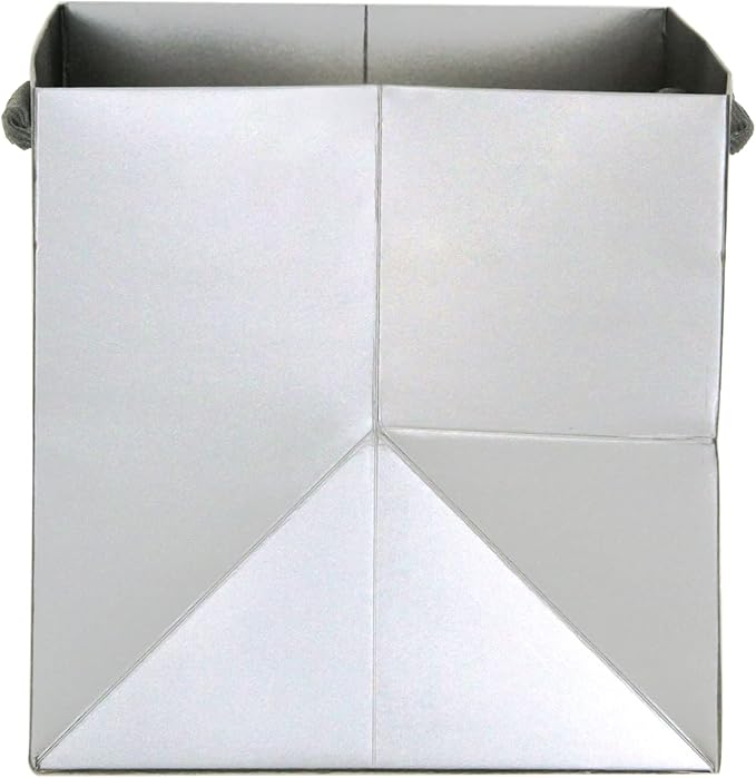 Silver Gray Paper Gift Bag 10 in Paper Gift Box Large Square Bottom Kraft Paper Bags with Handles for Wedding Baby Shower Birthday Party (Silver Grey, 10 x 10 x 10 in, 10 CT)