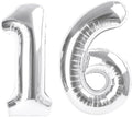 Numbers 15 Balloon 40Inch Silver Balloons by Argthjy
