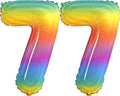 Number 77 Balloons for 77th Birthday Party Decorations, 0-100 Large No.77 by Joycard