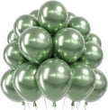Jobkoo Metallic Green Balloons, 12 Inch Chrome Dark Green Latex Balloon | Retro by Jobkoo