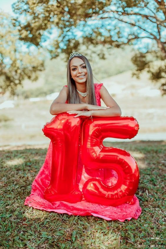 Red Number 5 Balloon 40 Inch, 5th Birthday Party Decorations Men Women | Foil - Image 9