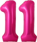 40 Inch Hot Pink 11 Balloons Giant Number 11 Balloons Hot Pink 11 Birthday by LHOAVWE
