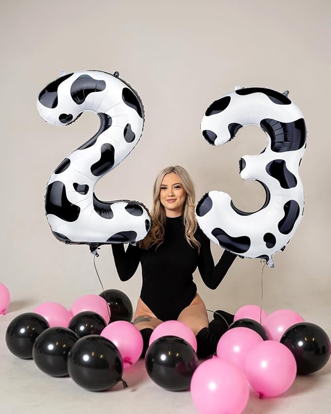 Cow Print Number Balloons, Large Foil Number 7 Balloon 40 Inch Cow Balloon - Image 6