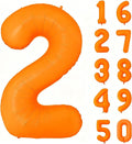 Fluorescent Orange Number Balloon 40 inch Giant Foil Helium Balloons Orange by Yeodong