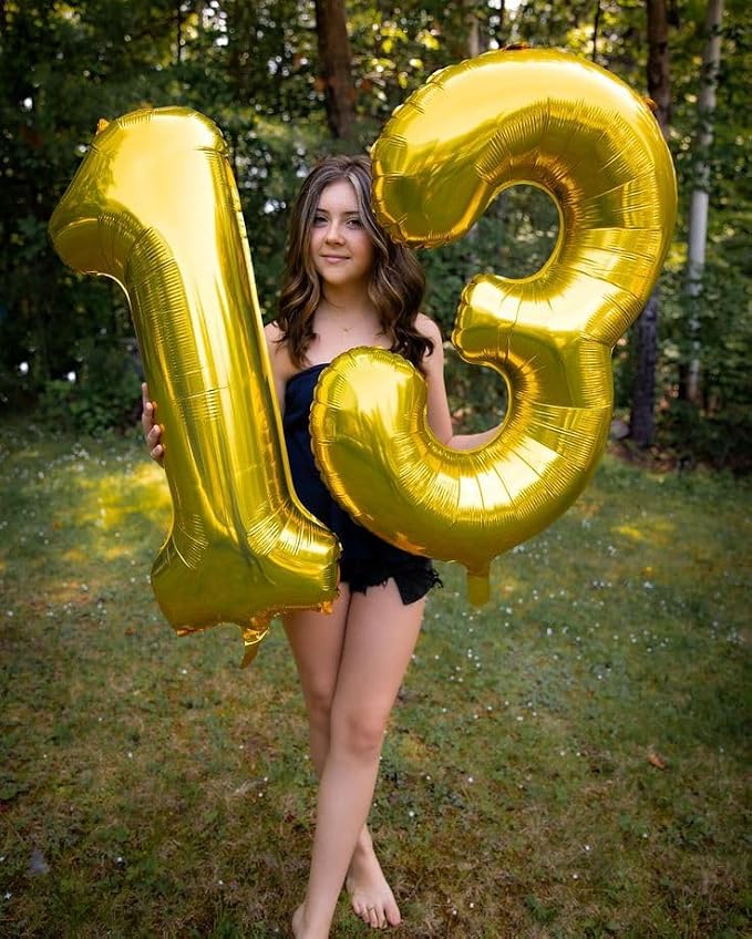Number 13 Balloons 40 Inch for 13 31 Birthday Party Decorations, - Image 2