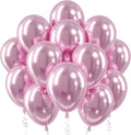 Metallic Pink Balloons, 12 Inch Chrome Light Pink Latex Party Balloons | 30 by Jobkoo