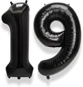 AULE 40 Inch Black Number Balloon 19 Foil 0-9 Birthday Big Numbers | Birthday by AULE