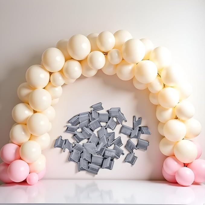 100 Pcs Transparent Balloon V-Shaped Clip Plastic V-Shaped Balloon Clip Wedding - Image 5