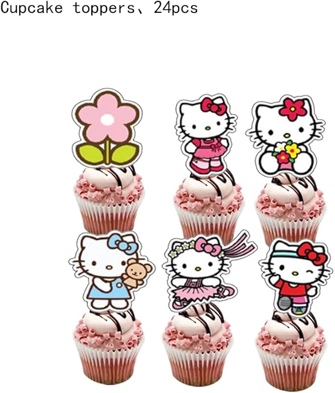 25PCS Cake Toppers Cupcake Toppers Cake Decorations Birthday Party Supplies - Image 3