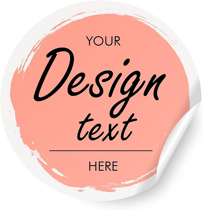 Personalized Labels - Customized Stickers with Any Design Image Logo Text, Business Logo, 100 Labels (Circle, 1.5"x1.5")