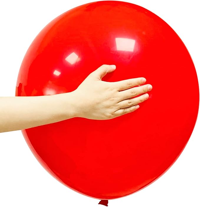 Red Balloons 18 Inch 12 Pack Large Latex Party Balloons Round Helium Balloon by ASIYUHY