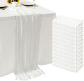 12Pack White Cheesecloth Table Runner 20x120inch Gauze Table Runners | Boho by Seveups