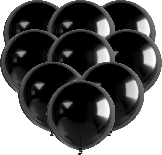 GuassLee 24pcs Black Balloons Clearance 18 Inch Big Black Latex Balloons Large by GuassLee