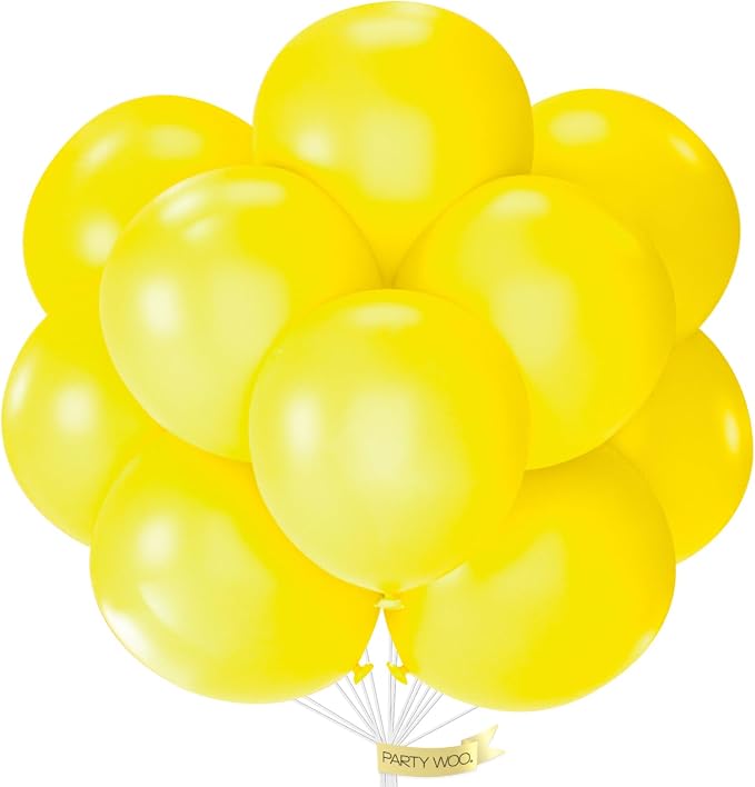 PartyWoo Yellow Balloons 20pcs Latex Helium Balloons 18 Inch | Birthday Baby by PartyWoo