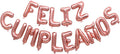 ZHENGYE Letter Balloons Feliz Cumpleanos Rose Gold Balloon Happy Birthday by ZHENGYE