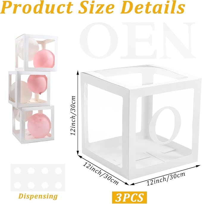 One Balloon Box First Birthday Balloons Boxes, 1st Birthday Party Decorations - Image 2