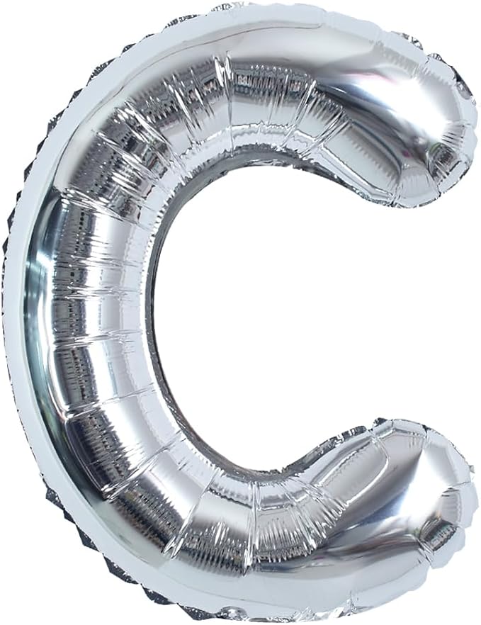 TONIFUL 40 Inch Large Silver Letter C Foil Balloons Alphabet Balloons | Giant by TONIFUL