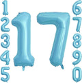 Pearlescent Blue Number 17 Balloon 40 Inch, Giant Light Blue Foil 17th Birthday by Unknown