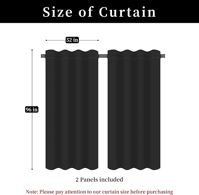 Loom and Mill Luxury Black Damask Curtains - Image 6