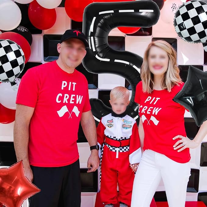 TONIFUL 40 Inch Race Car 5th Birthday Balloons - Image 4