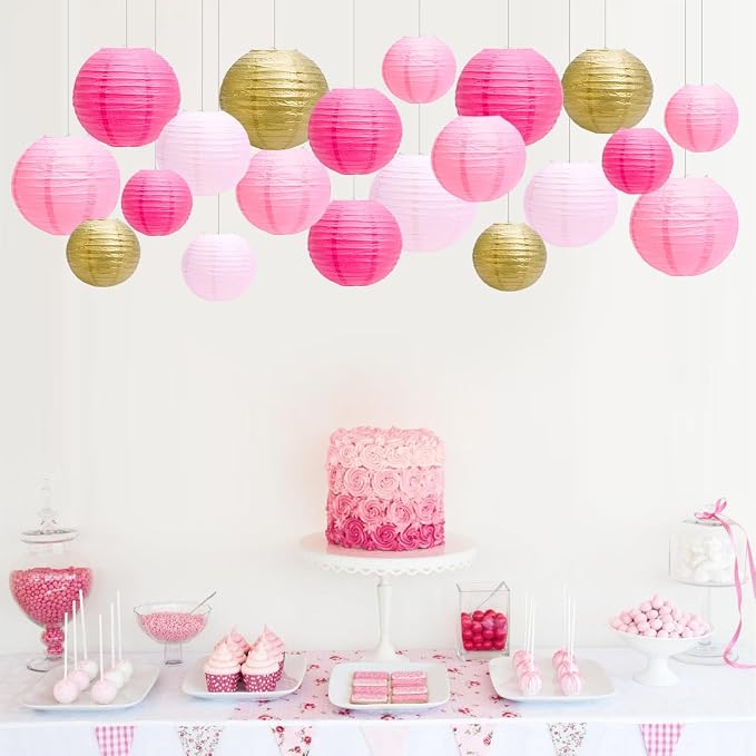 Paper Lanterns Party Decorations, Hanging Round Chinese Lanterns - Image 7