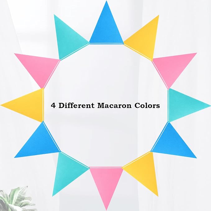 Outus 6 Pack 72 Flags/8.2 ft Rainbow Pennant Banner - Image 4