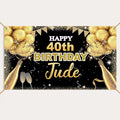 Generic Personalized Happy Birthday Banner, Customized by Custom