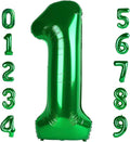 Number 1 Balloons 40 Inch for 1st 11 Birthday Party Decorations, Dark Green | by Mluchee