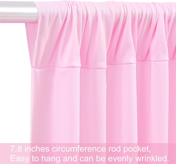 4 Panels Pink Backdrop Curtains - Image 7