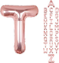 Letter Balloons Rose Gold 40 Inch T Large Big Foil Mylar Balloon | by Unknown